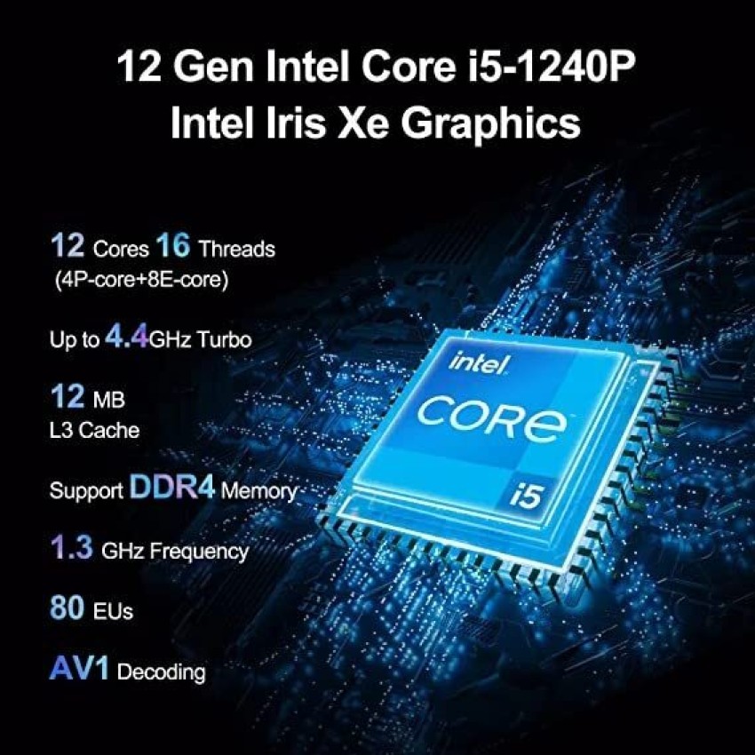 Intel NUC 12 Pro NUC12WSKi5 Mini PC, Intel i5-1240P India