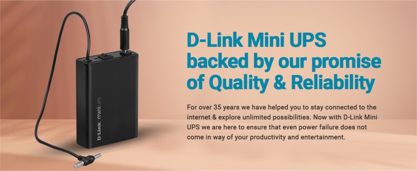 Buy D-Link 12V Mini UPS (Portable, DPS-FU1211, Black) Online - Croma