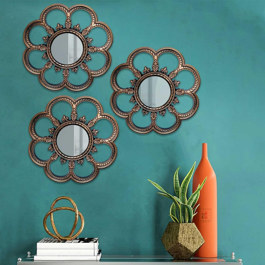 Framed wall outlet mirror