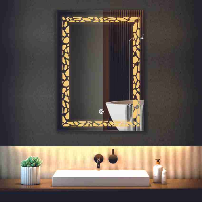 PRINCE ART Led Mirror with Light Bathroom Wall Decor Makeup Room
