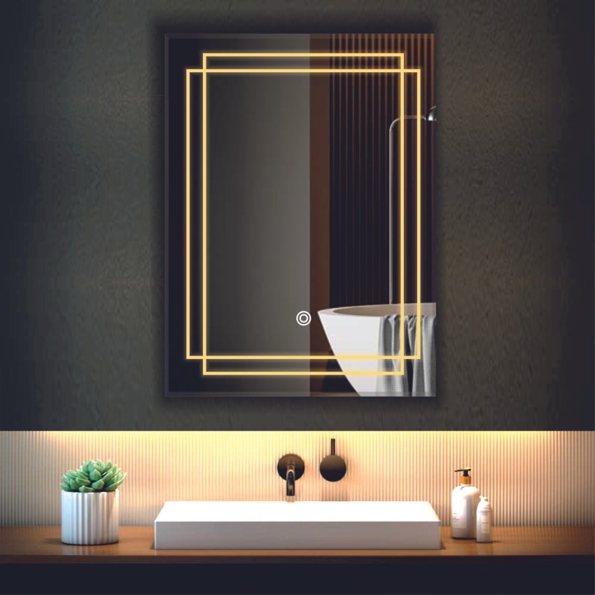 Khushi Decors Led Mirror with Light Bathroom Wall Decor Makeup