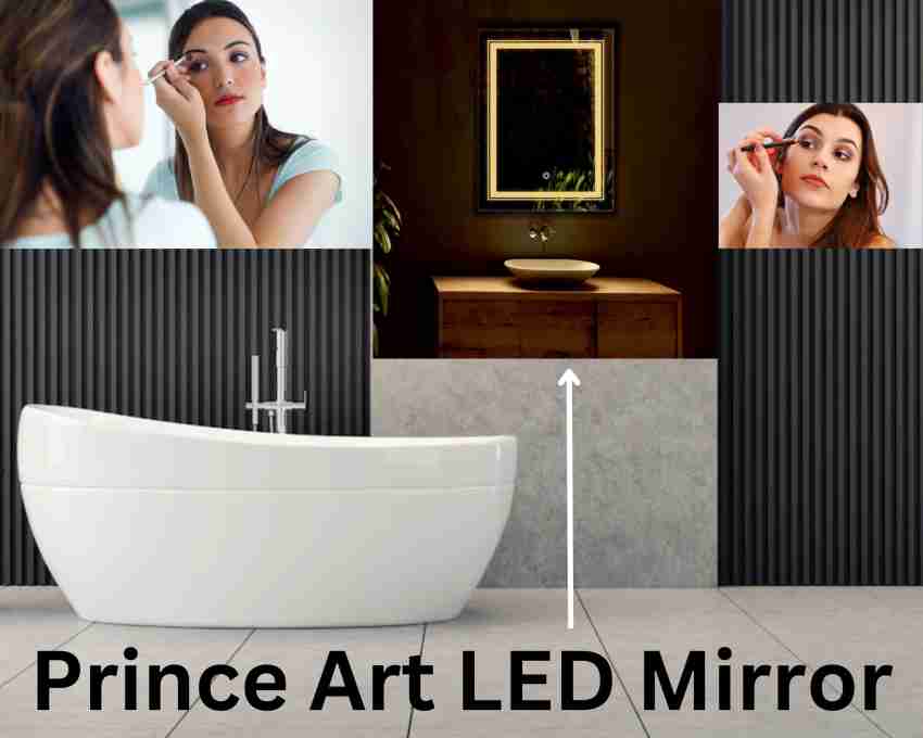 PRINCE ART Led with Light Wall Decor Makeup Room 12x18 Inch LT11