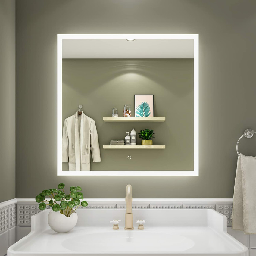 Bathroom mirror cheap with sensor light