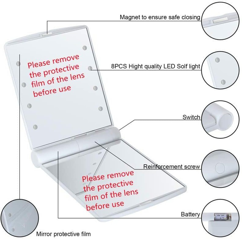 Portable store led mirror