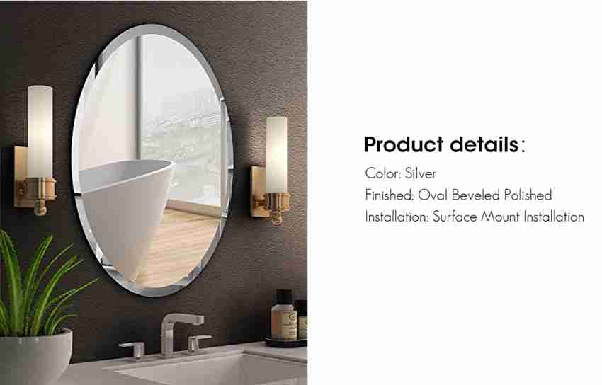 windowera Oval Beveled Mirror 12 x 18 inch Bathroom Mirror Price