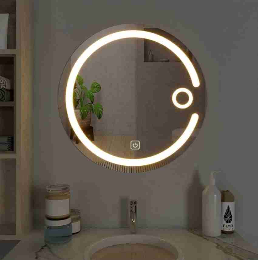 Mirror with new arrivals touch light
