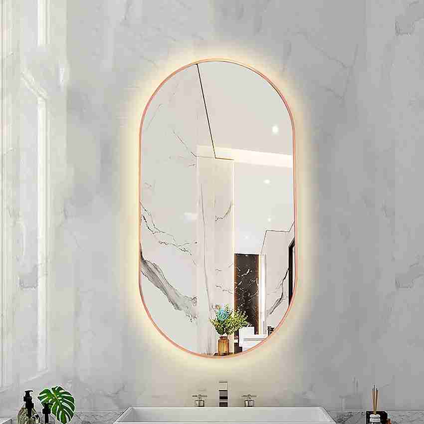 Rose gold store led mirror