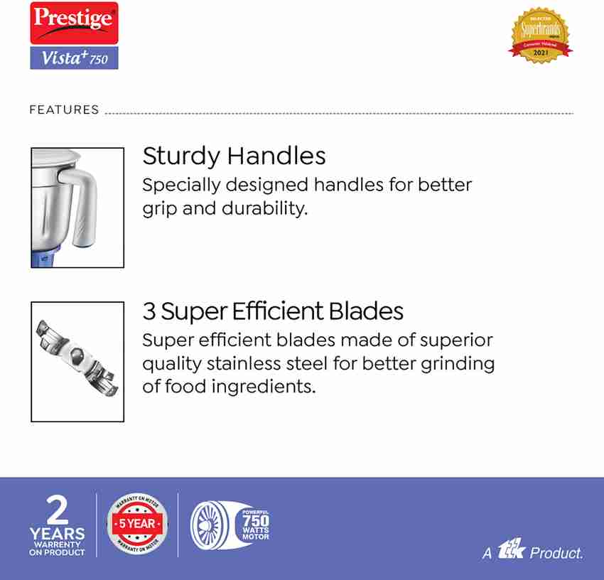 Prestige vista mixer clearance grinder