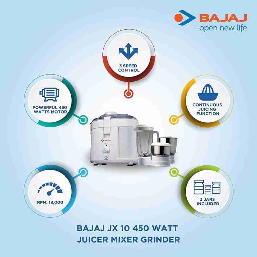 Bajaj juicer mixer grinder jx10 best sale