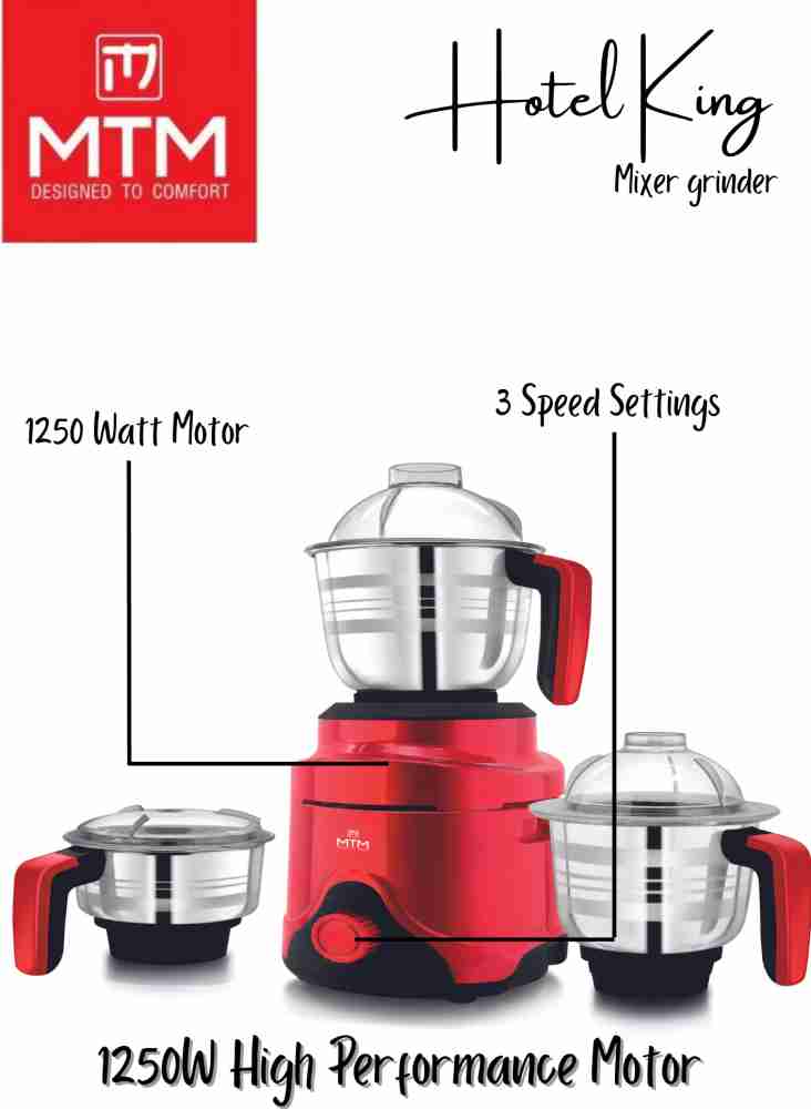 Pringle Kitchen King Combo 500W 2 Jar Mixer Grinder with 3 Speed