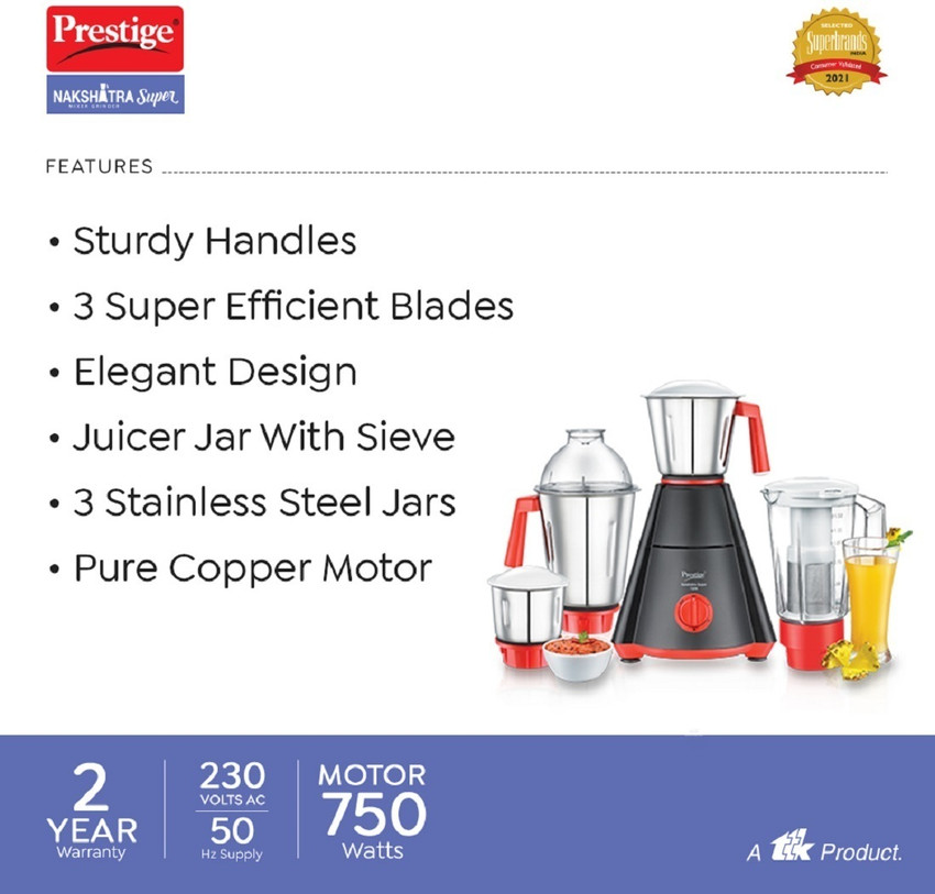 Prestige nakshatra mixer grinder 750w price new arrivals