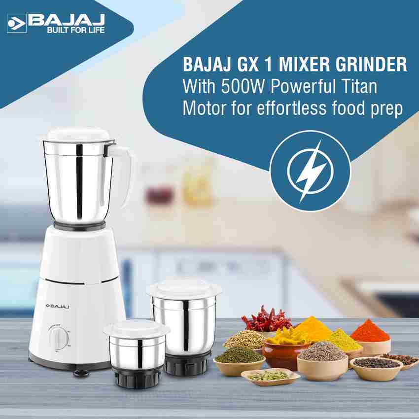 Mixer grinder bajaj discount 500 watt