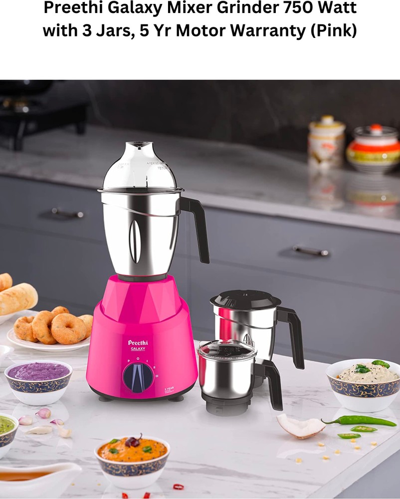 Preethi by PREETHI MG 225 750 W Juicer Mixer Grinder Price in India Buy Preethi by PREETHI MG 225 750 W Juicer Mixer Grinder Online at Flipkart