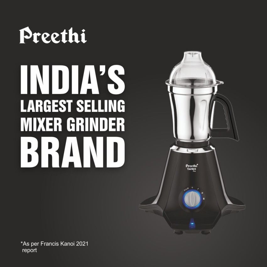 Preethi Taurus 1000 W Mixer Grinder Price in India Buy Preethi Taurus 1000 W Mixer Grinder Online at Flipkart