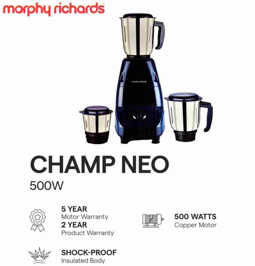 Morphy richards mixer grinder 500 watts deals 2 jars price