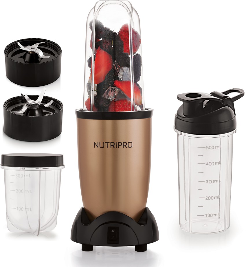 NutriPro Nutri Blender 500 Juicer Mixer Grinder (2 Jars, Silver