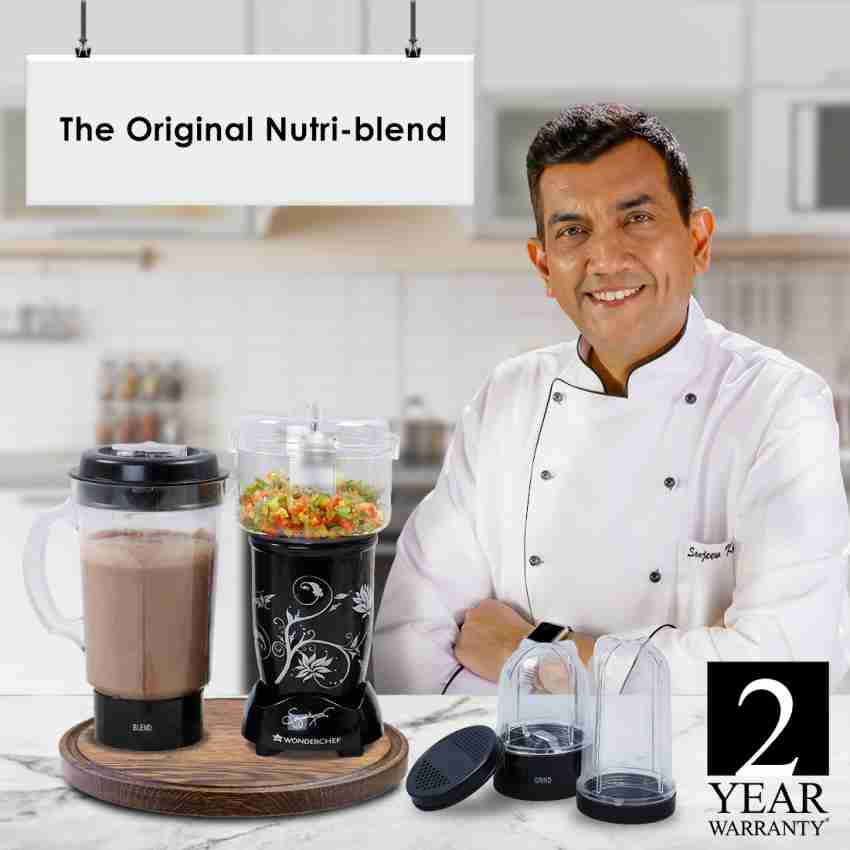 Nutri-Blend Mixer Grinder, 300W - Black, 3 Jars – Wonderchef