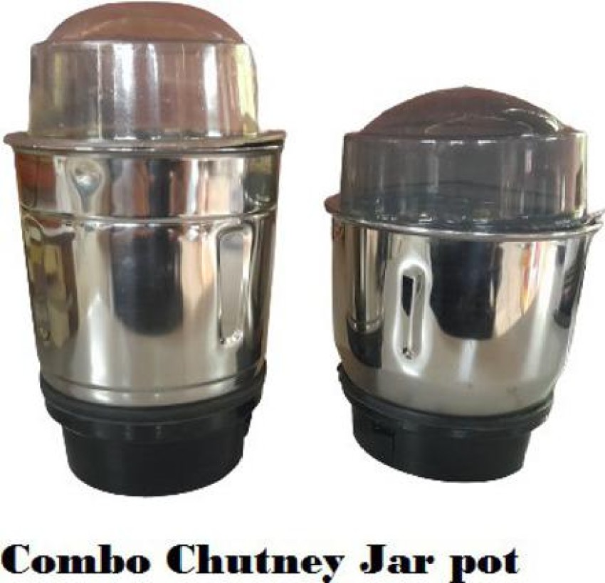 SMARTCHOICE Stainless Steel Chutney Mixer Grinder Jar with Lid