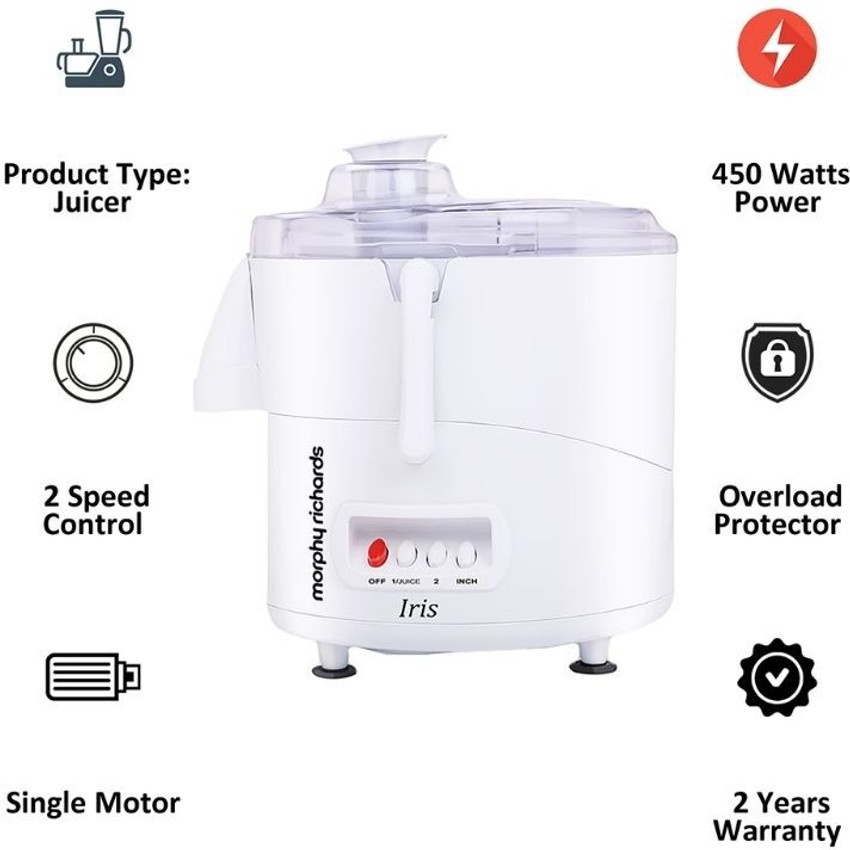 Morphy Richards 640119 Iris Juicer White 300 Juicer White