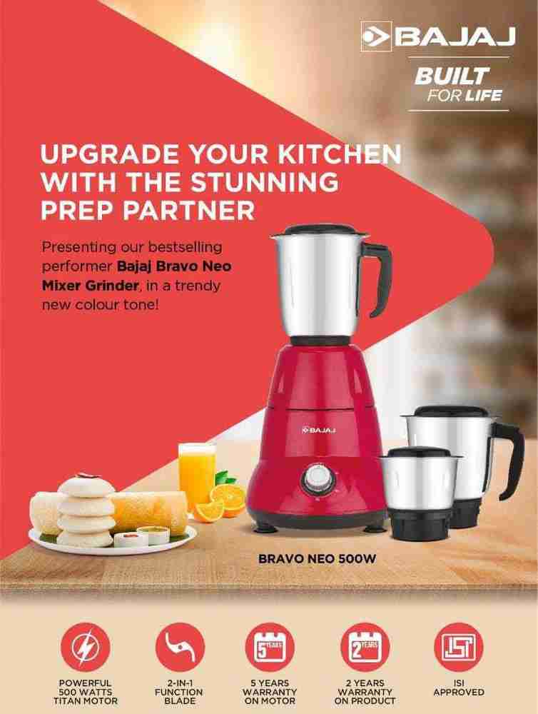 Bajaj mixer grinder market price on sale