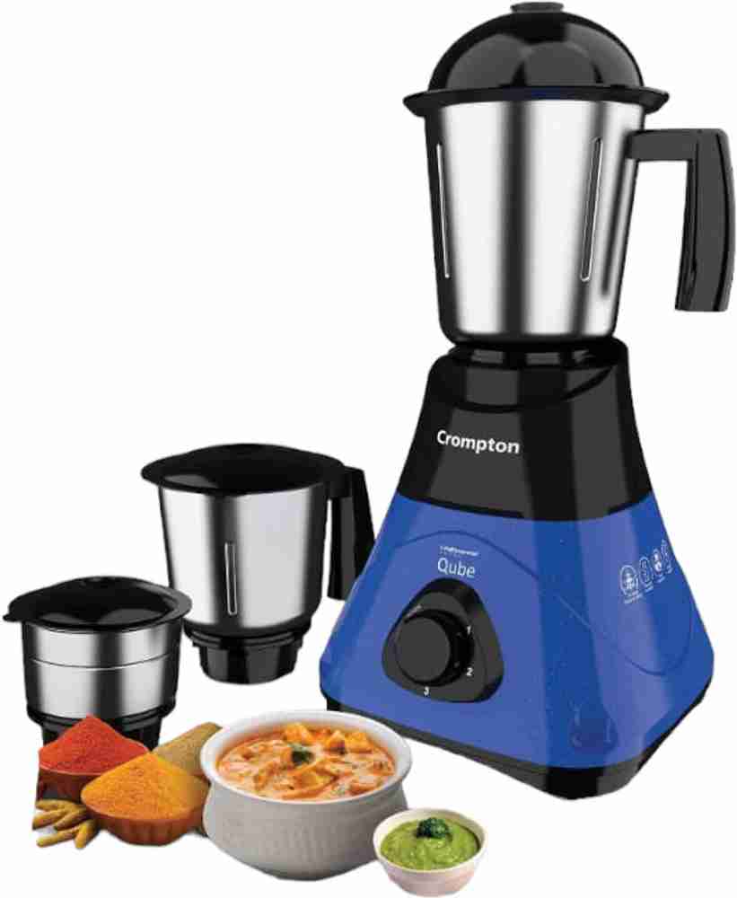 Crompton ACGM-QUBE 750WT 3 JAR with Motor Vent-X Technology, Leakage Free  Jars 750 Mixer Grinder (3 Jars, Blue) Price in India - Buy Crompton ACGM- QUBE 750WT 3 JAR with Motor Vent-X Technology, Leakage Free Jars 750 Mixer  Grinder (3 ...