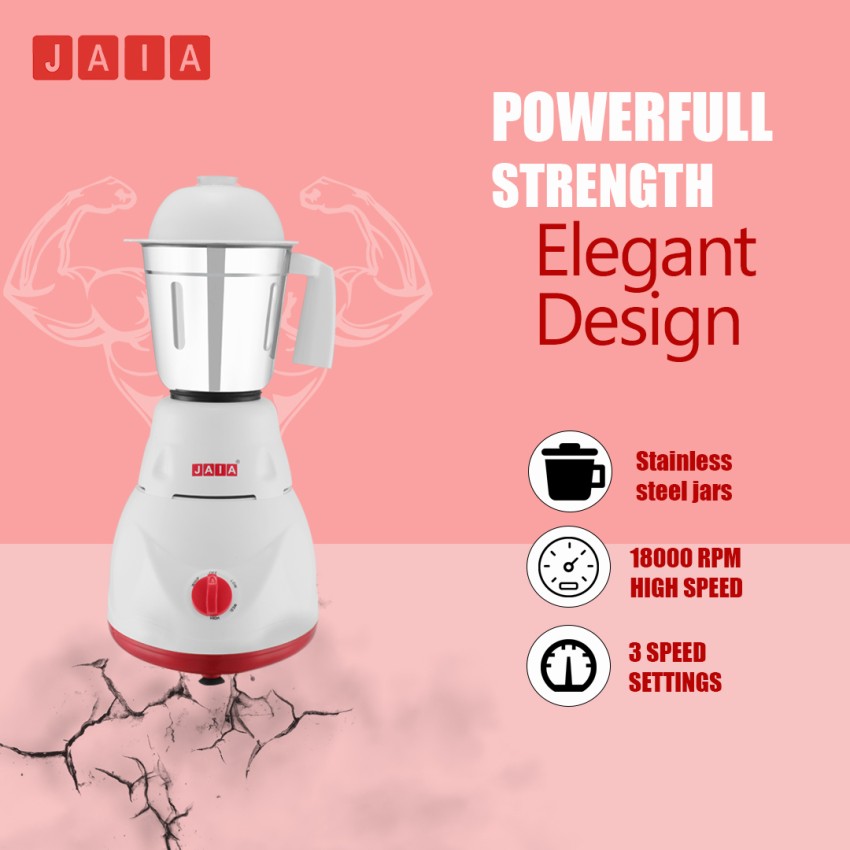 Buy JAIA Delux Premium 650 Watt Mixer Grinder Stainless Steel 3