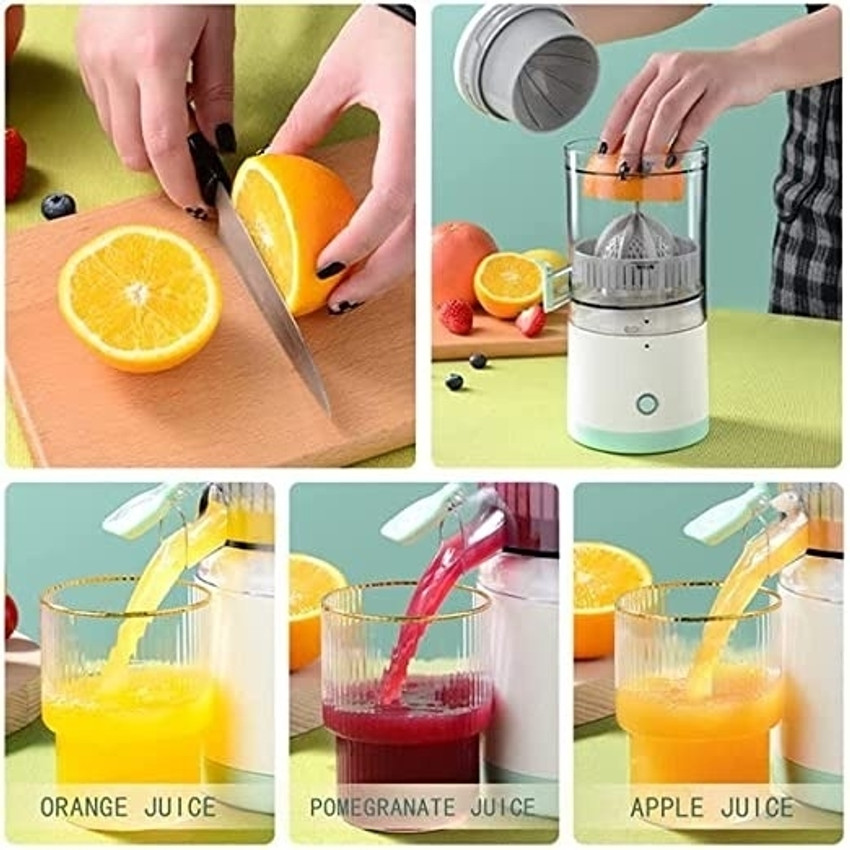 Electric orange top juicer squeezer