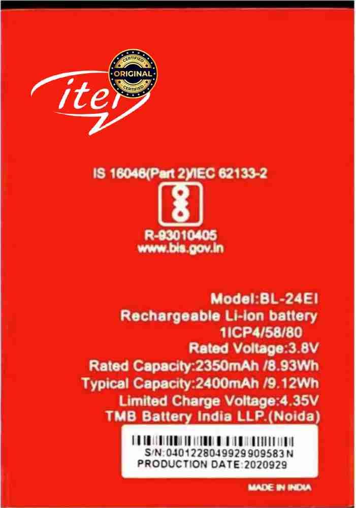 Itel A44 Pro Cover TokTon Mobile Battery For ITEL A44 Pro/A44 /A44