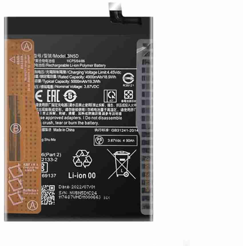 The Black Store Mobile Battery For Xiaomi Note 11s Battery