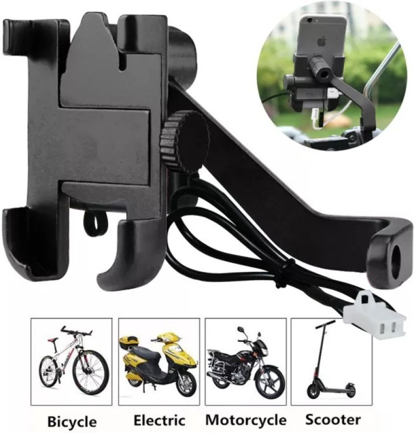 Miwings Aluminum Alloy Bicycle Motorcycle Phone Holder Bracket Universal  Bike Moto Handlebar Mirror Mobile Support Mount Charger Bike Mobile Holder  Price in India - Buy Miwings Aluminum Alloy Bicycle Motorcycle Phone Holder