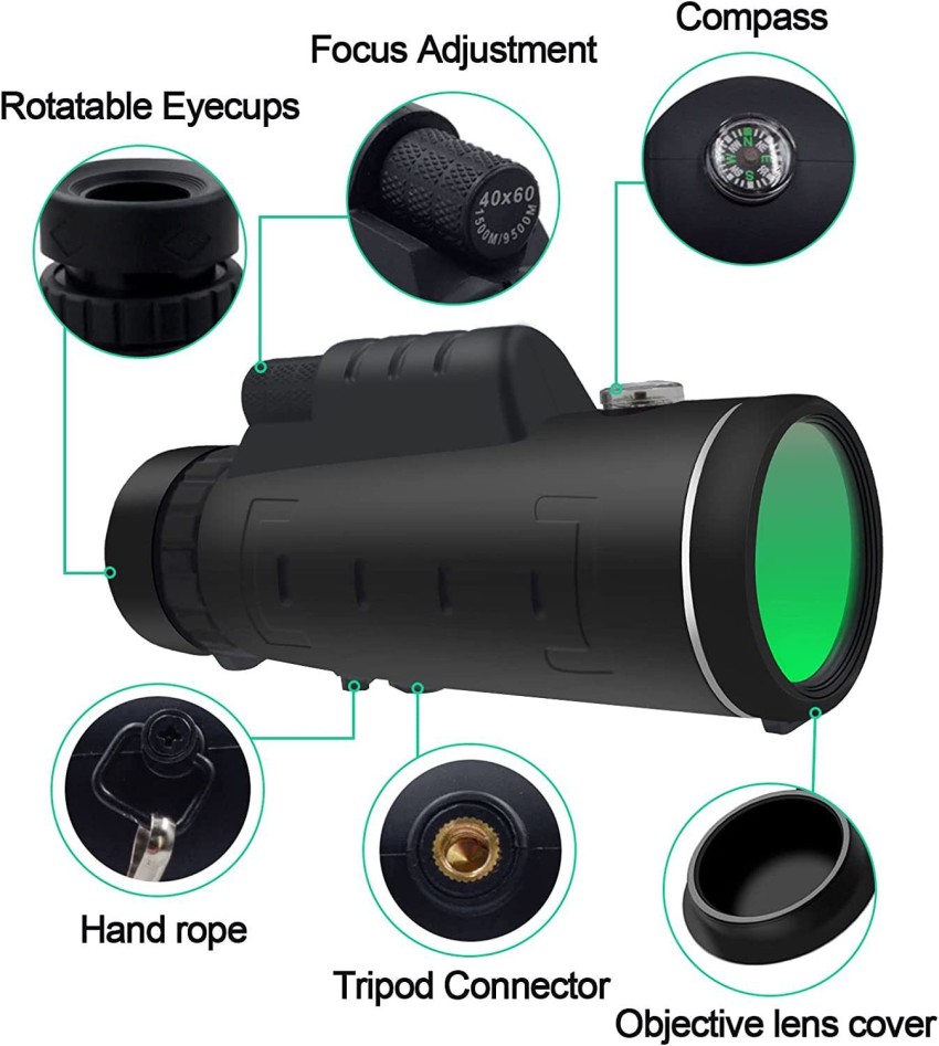 40x60 monocular telescope sales hd for smartphone