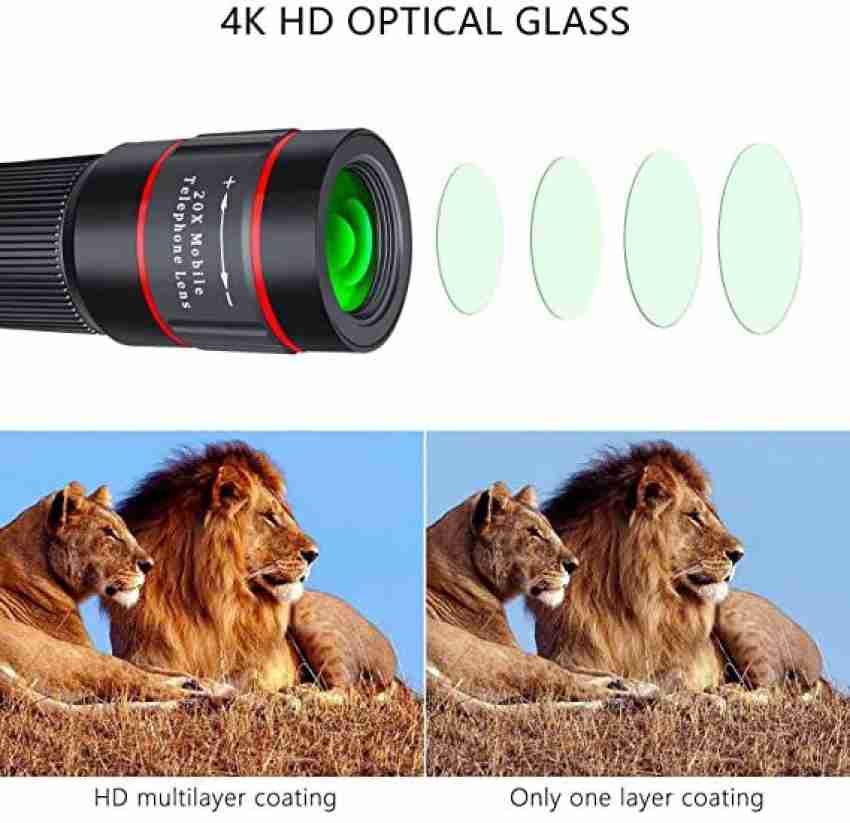 Elevea 20x 4K HD Optical Zoom Mobile Telephoto Lens Kit(12 years