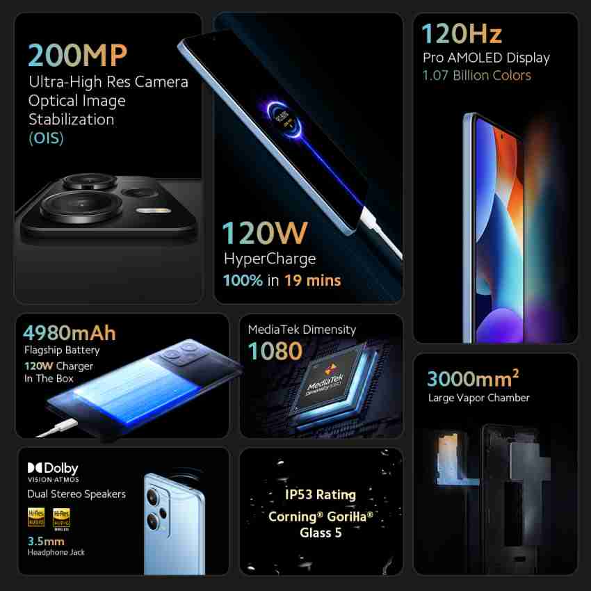 Móvil - XIAOMI Redmi Note 12 Pro+ 5G, Blanco Polar, 256 GB, 8 GB RAM, 6,67  , AMOLED FHD+ 120Hz, MediaTek Dimensity 1080, 5000 mAh, MIUI 14, basado en  Android S