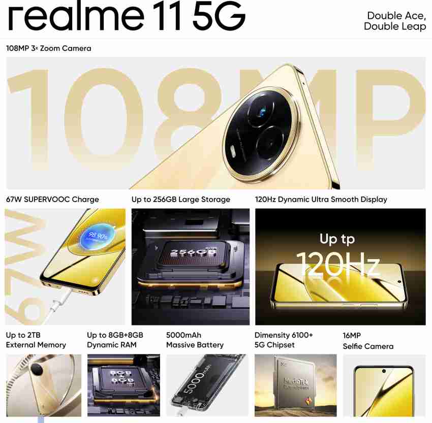 realme 11 5G  11x 5G - Double Ace, Double Leap