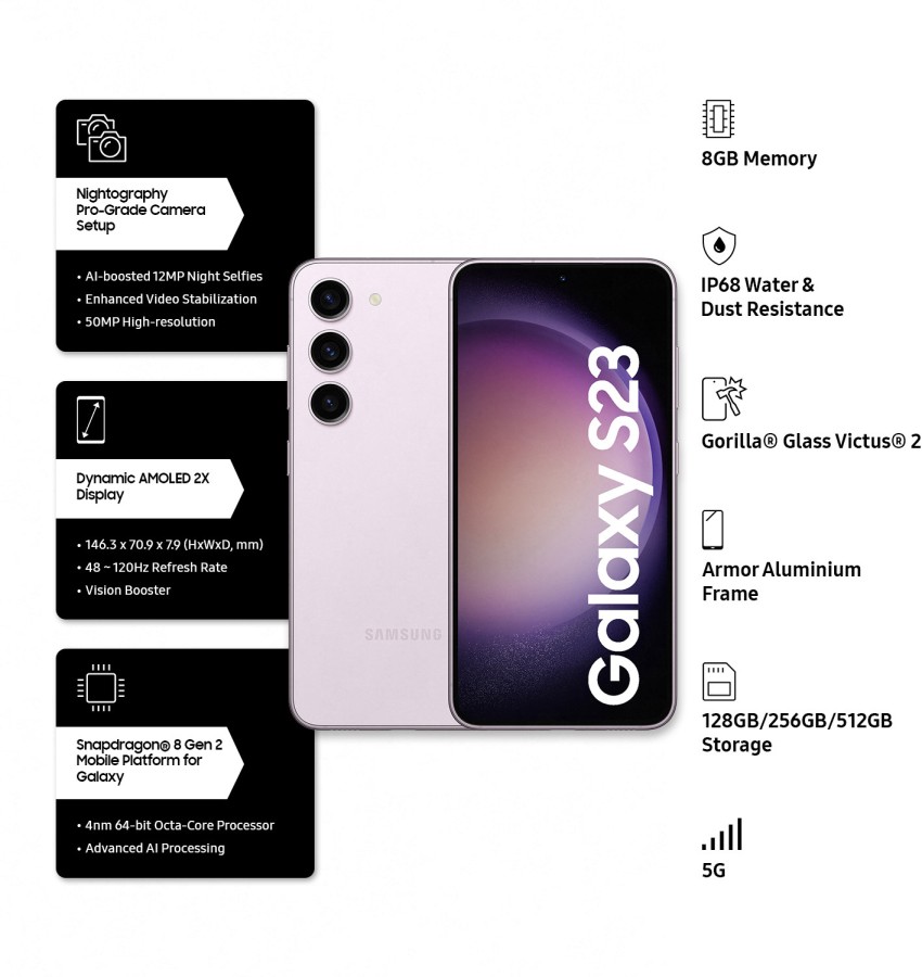 Samsung Galaxy S23 128GB (Unlocked) Phantom Black SM-S911UZKAXAA - Best Buy