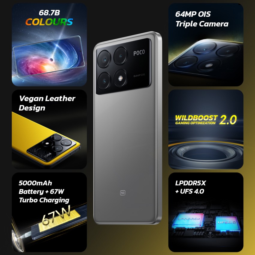 Celular Poco X6 Pro 5G Grey 12GB Ram 512Gb Rom Regalo Mica Hidrogel
