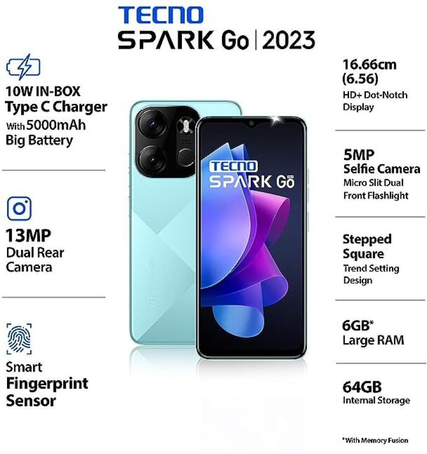 Tecno Spark Go 2023 ( 64 GB Storage, 3 GB RAM ) Online at Best Price On
