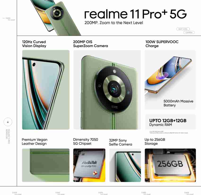Realme 11 Pro Plus, 6.7, 200MP Camera, Dimensity 7050, 12GB RAM