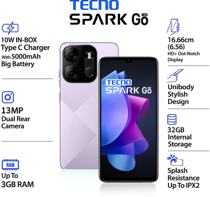 Tecno Spark Go 2023 (Nebula Purple, 32 GB)