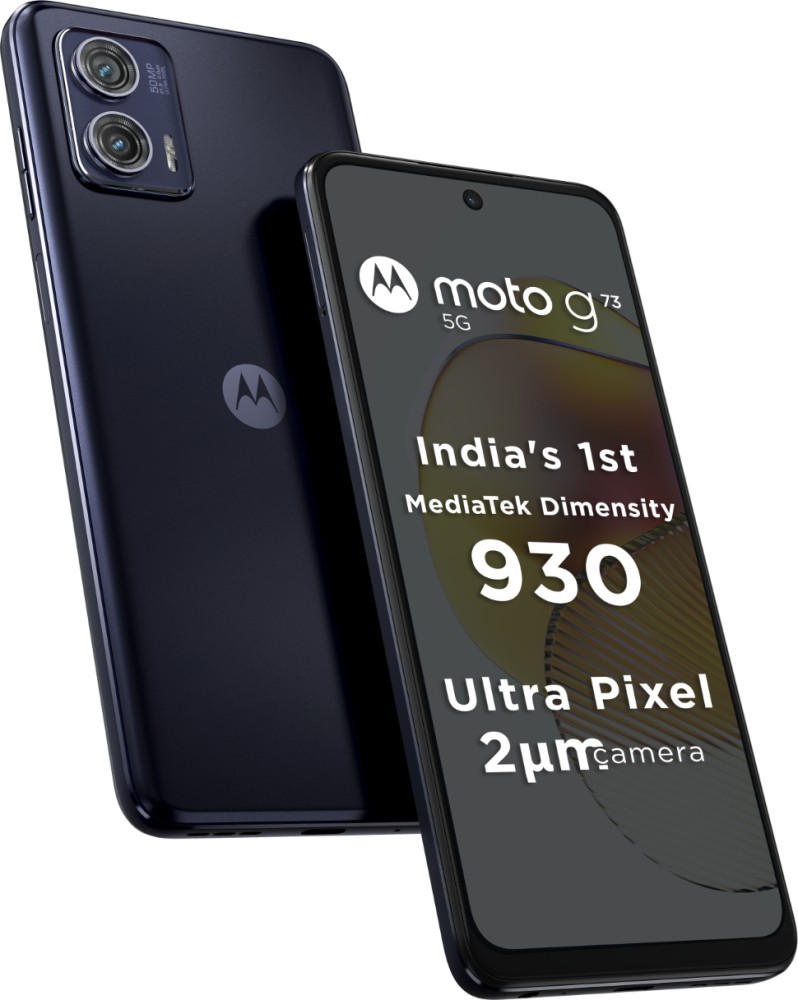 Motorola G73 5G (Lucent White, 8GB RAM, 128GB Storage), 16.51 cm (6.5  inch) Full HD+ Display, 50MP + 8MP, 16MP Front Camera, Mediatek  Dimensity 930 Processor