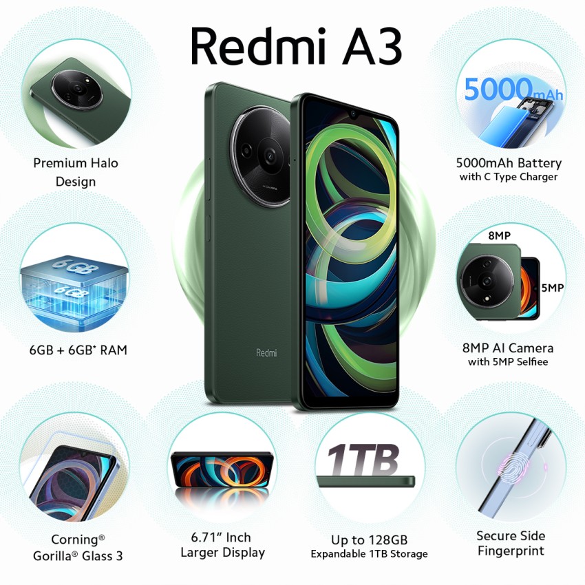 REDMI A3 ( 64 GB Storage, 3 GB RAM ) Online at Best Price On Flipkart.com