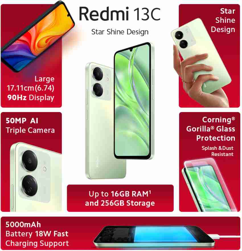 Redmi 13C 4G Black (RAM 6GB, 128GB) 6.74 HD+ 50MP Dual SIM Global Version