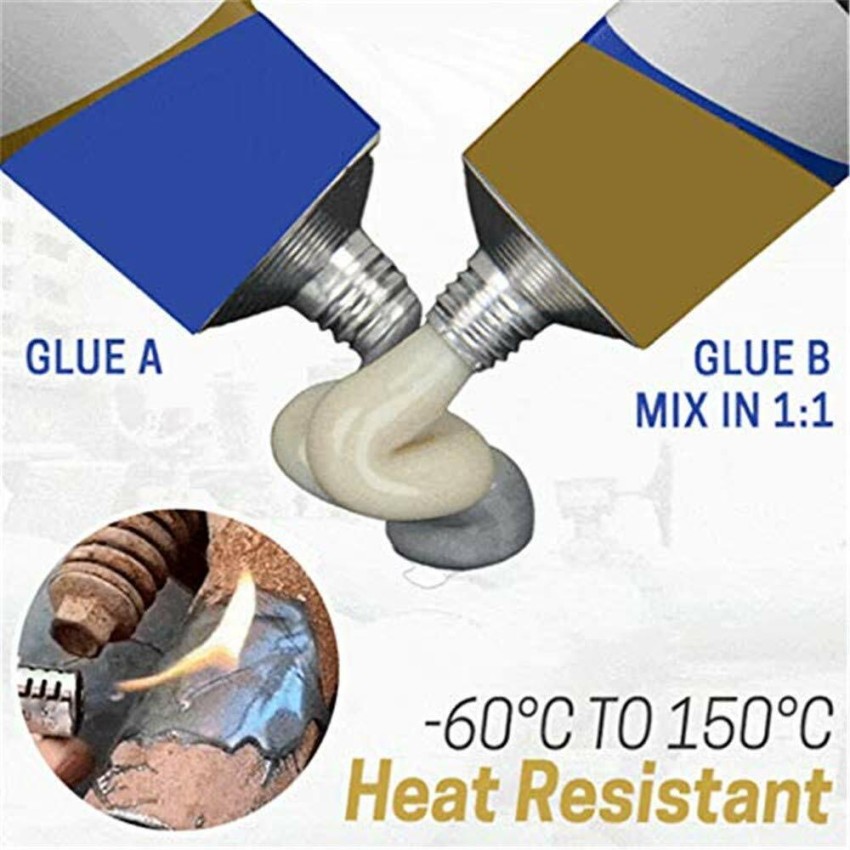 Metal Repair Glue Foundry Glue Waterproof High Temperature Welding, Easy to Use Castings Glue for Repairing Defects Abrasion Scratch Castings 100ml
