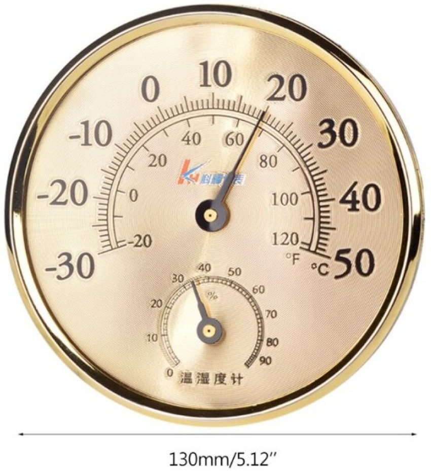 Analog Thermometer, -40 Degrees to 120 Degrees F for Wall or Desk Use