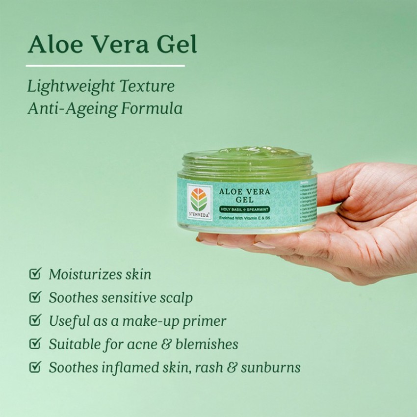 STEMVEDA Premium Aloe Vera Gel Enriched with Holy Basil