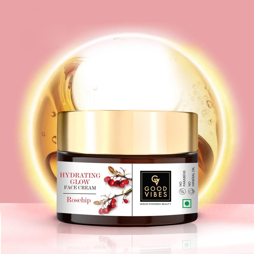 GOOD VIBES Hydrating Glow Rosehip Face Cream 50g - Price in India