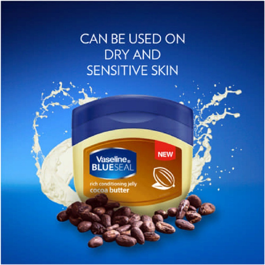 Vaseline Blue Seal Rich Conditioning Jelly Cocoa Butter (250 ml) - Price in  India, Buy Vaseline Blue Seal Rich Conditioning Jelly Cocoa Butter (250 ml)  Online In India, Reviews, Ratings & Features | Flipkart.com