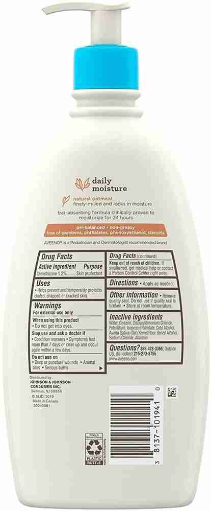 Aveeno baby lotion hotsell ingredients
