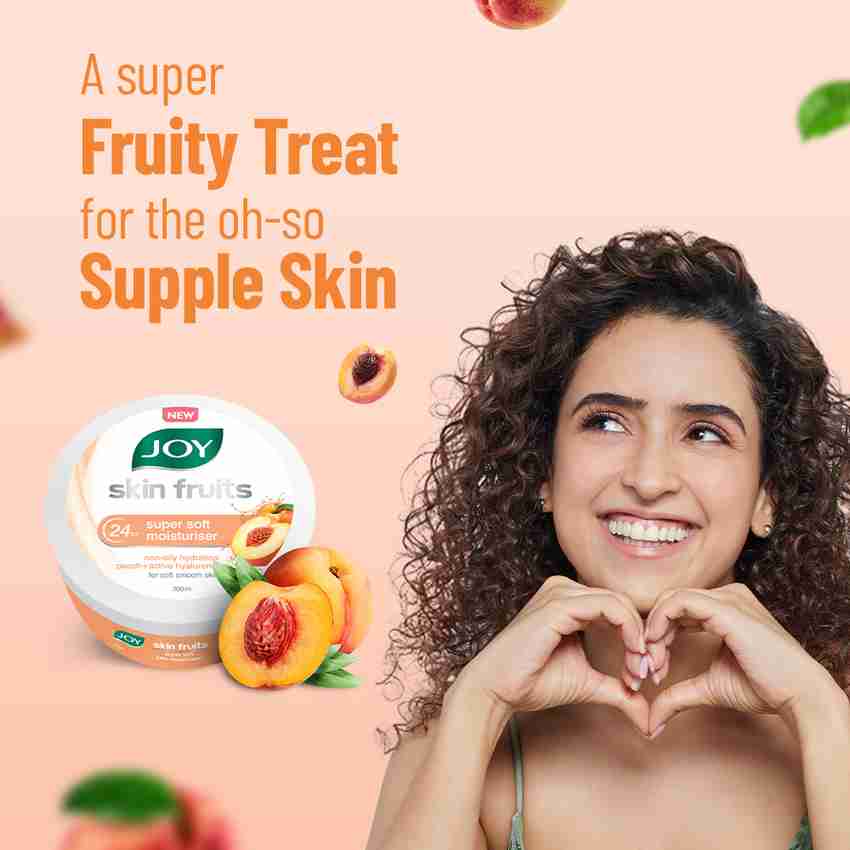 Joy Skin Fruits Super Soft Moisturizer Peach Active Hyaluronic 2X200 ml Price in India Buy Joy Skin Fruits Super Soft Moisturizer Peach Active Hyaluronic 2X200 ml Online In India