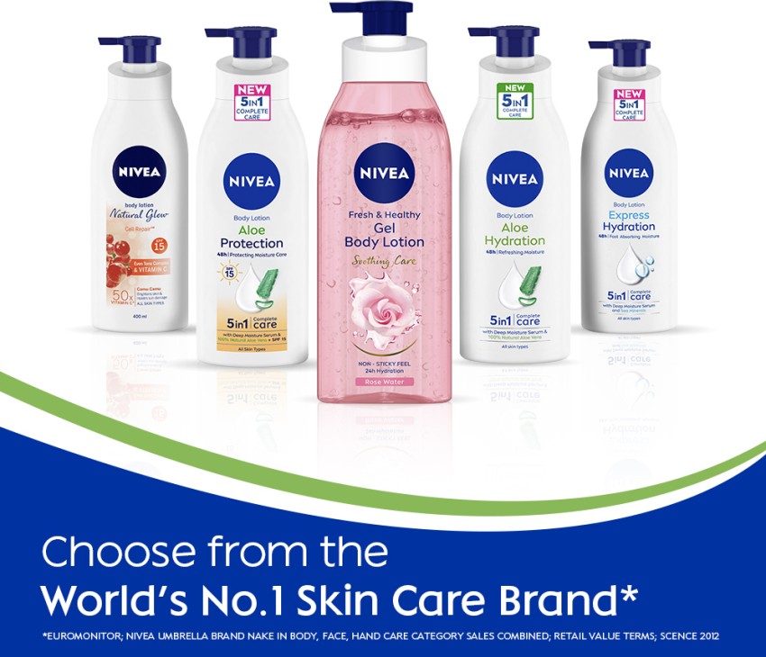 Buy NIVEA Gel Body Lotion 200 ml, Aloe Vera, Refreshing Care For 24H  Hydration, Non-Sticky